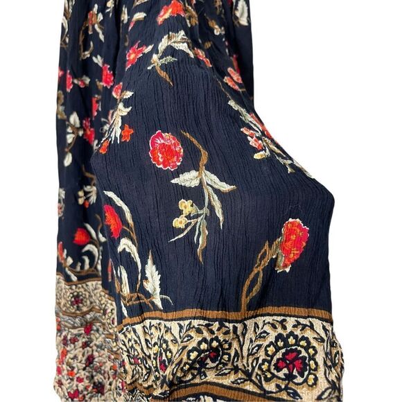 Vintage White Stag Flower Print Maxi Dress Size M‎ - Picture 4 of 6